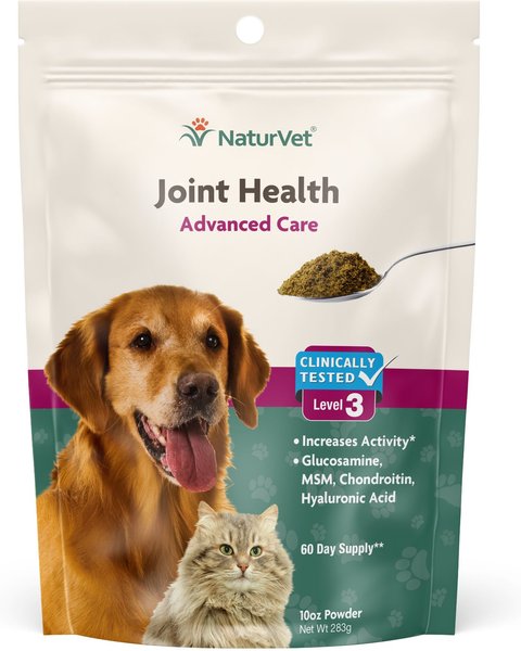 NaturVet Joint Health Advanced Care Powder Joint Supplement for Cats and Dogs