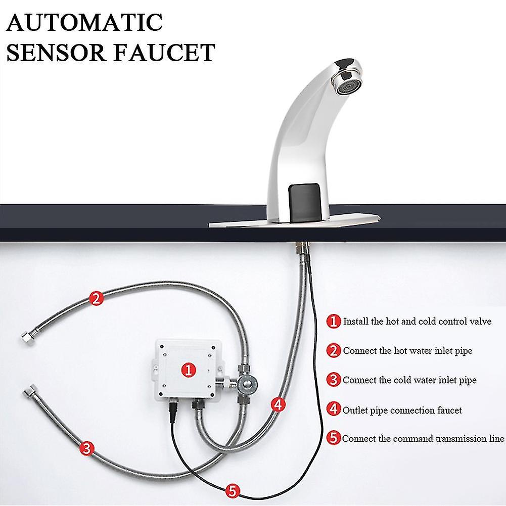 Electronic Automatic Sensor Touchless Sink Hands Free Hot and Cold Faucet Motion Activated