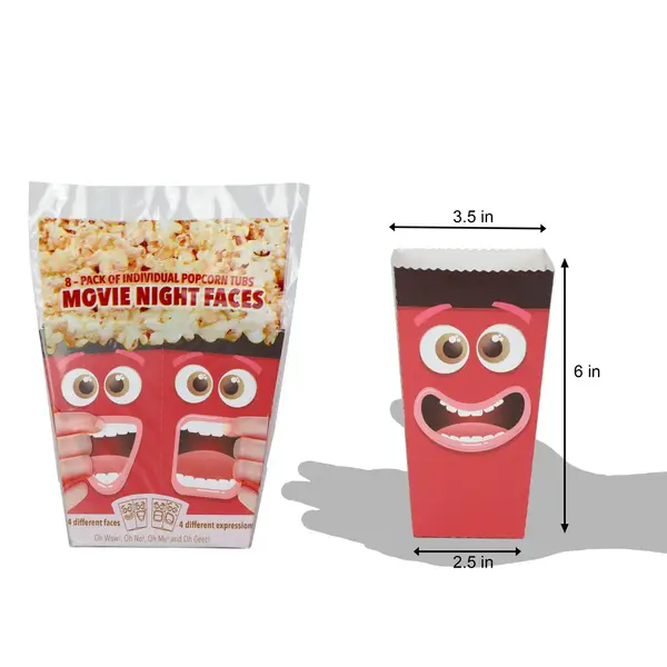 Wabash Valley Farms 8-Pack Movie Night Faces Pop-Open Tubs