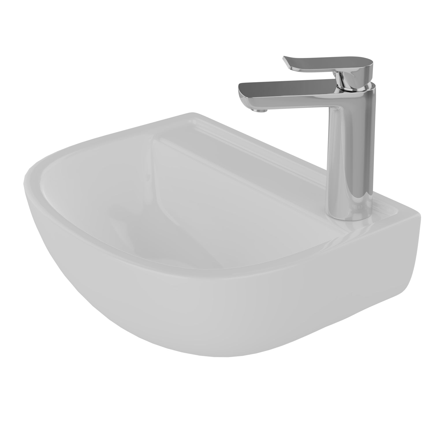 Compact 15″ Wall-Hung Basin