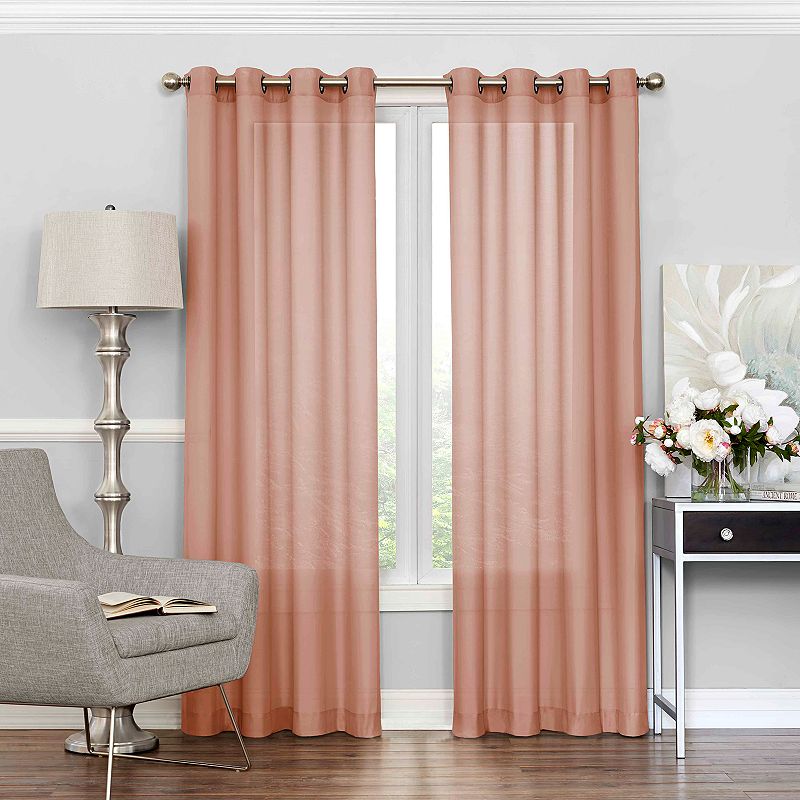 eclipse Liberty Uv Light-Filtering Sheer 1-Panel Window Curtain