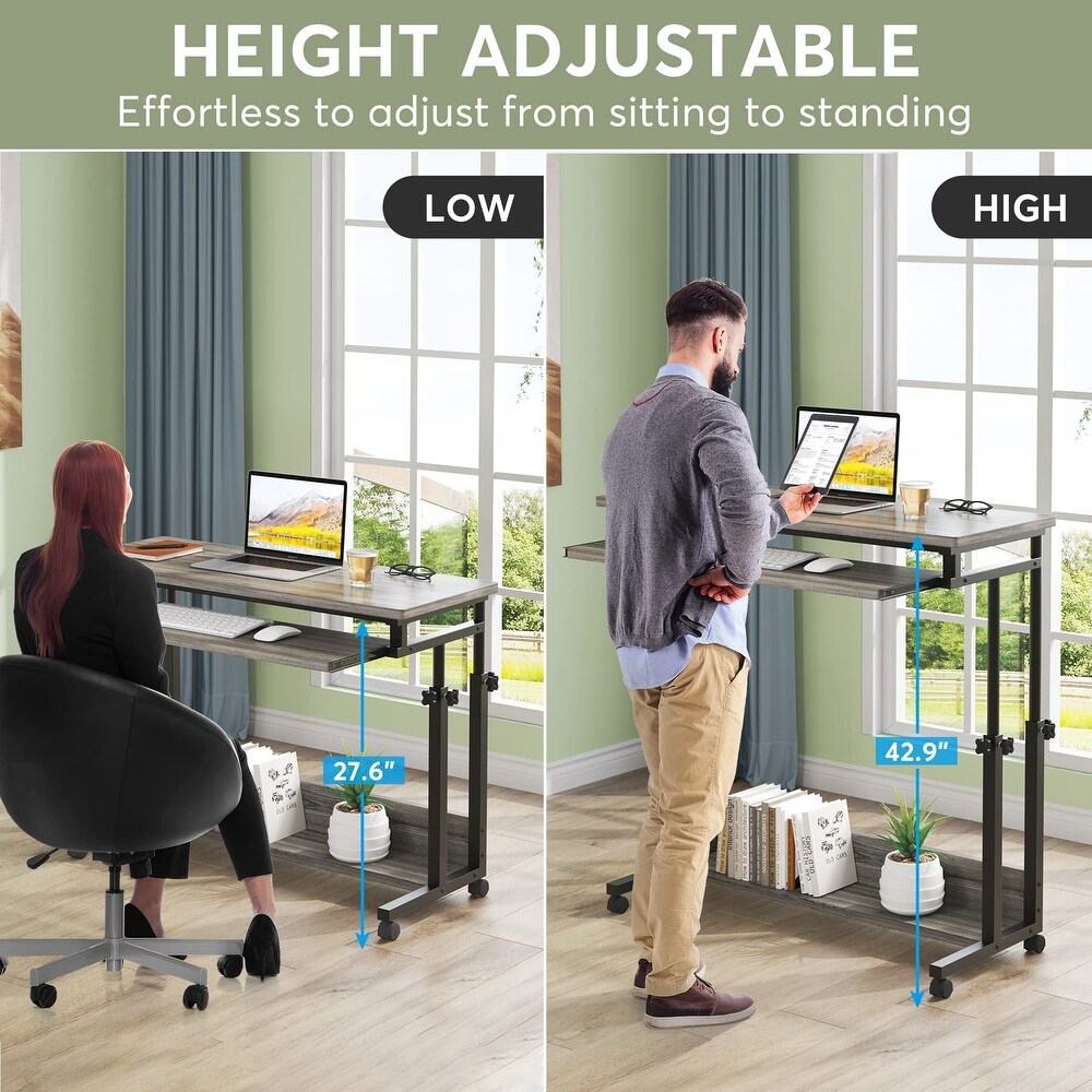 Portable Laptop Desk for Sofa and Bed  Height Adjustable Small Standing Table