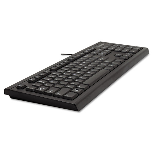 Kensington Keyboard for Life Slim Spill-Safe Keyboard， 104 Keys， Black (64370)