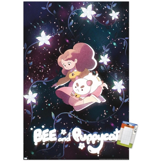 Trends International Bee And Puppycat Space Flowers Key Art Unframed Wall Poster Prints