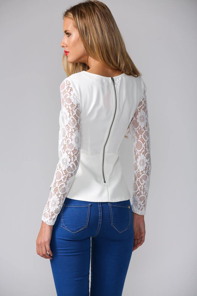 Hello Lace Top White