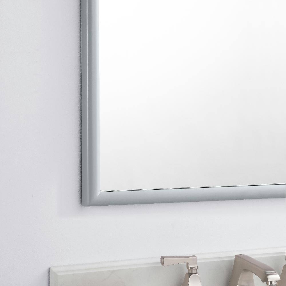 Home Decorators Collection Walter 24.00 in. W x 32.00 in. H Framed Rectangular Bathroom Vanity Mirror in Dove Grey Walter MR-G