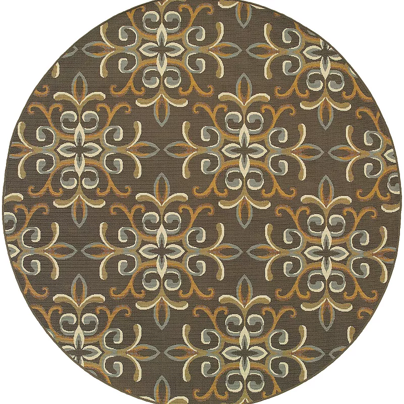 StyleHaven Bayside Fleur-De-Lis Indoor Outdoor Rug