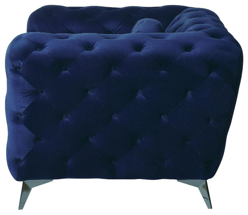 Acme Atronia Sofa Blue Velvet   Midcentury   Loveseats   by AMOC  Houzz