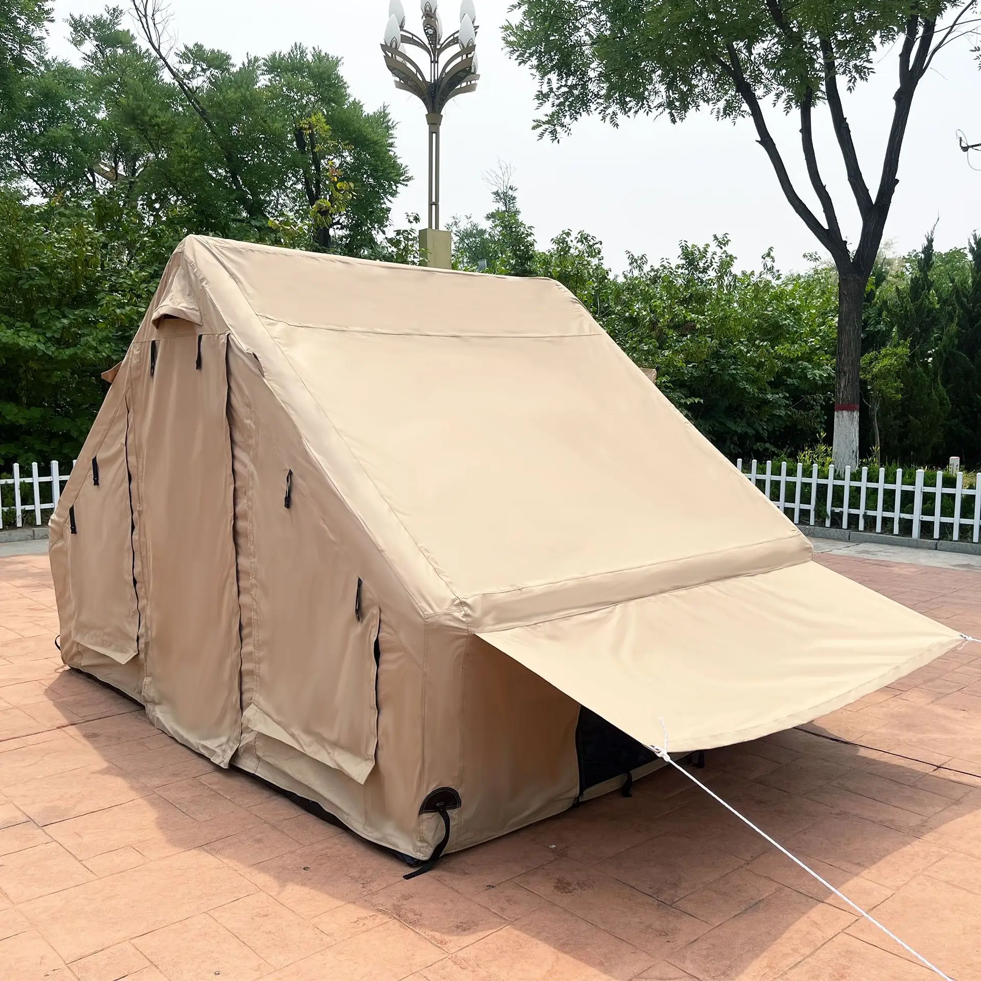 Outdoor Camping Tent Air Pole Glamping Waterproof Family Tent Inflatable House Tent For Event