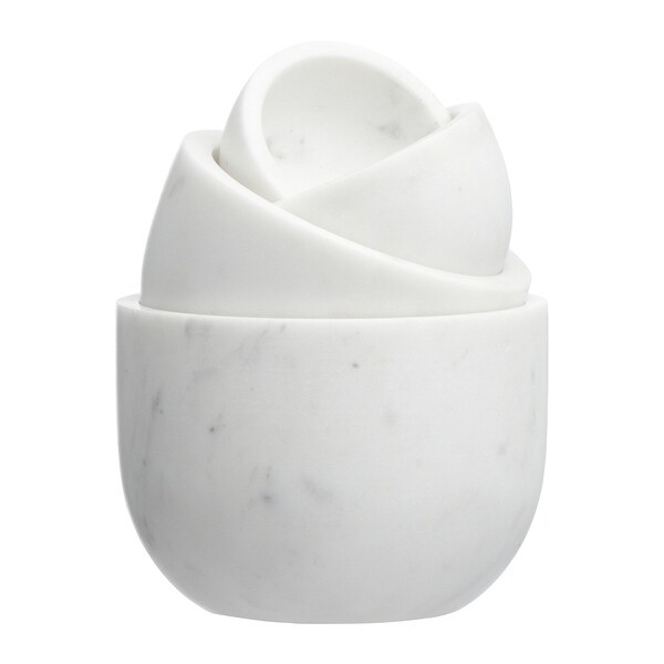 White Marble Bowls (Set of 4)