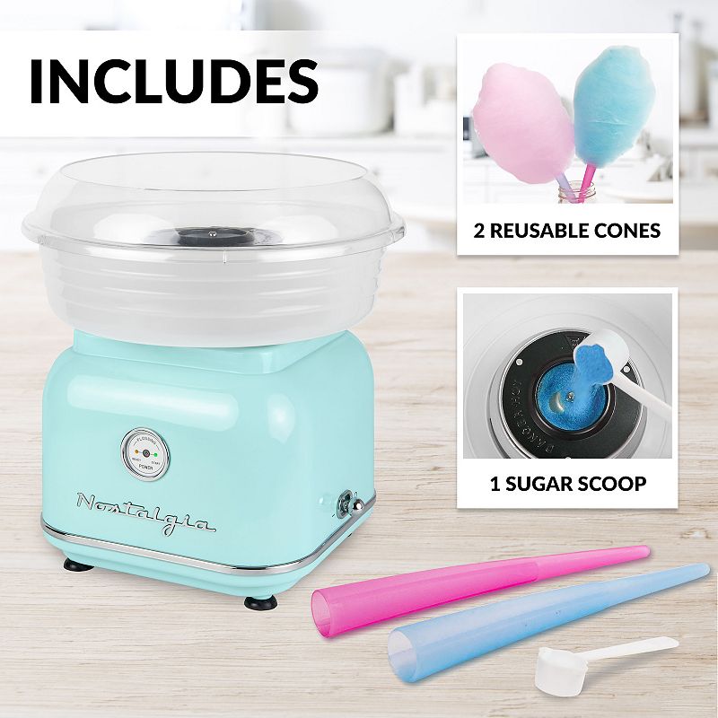 Nostalgia Electrics Classic Retro Hard and Sugar-Free Candy Cotton Candy Maker