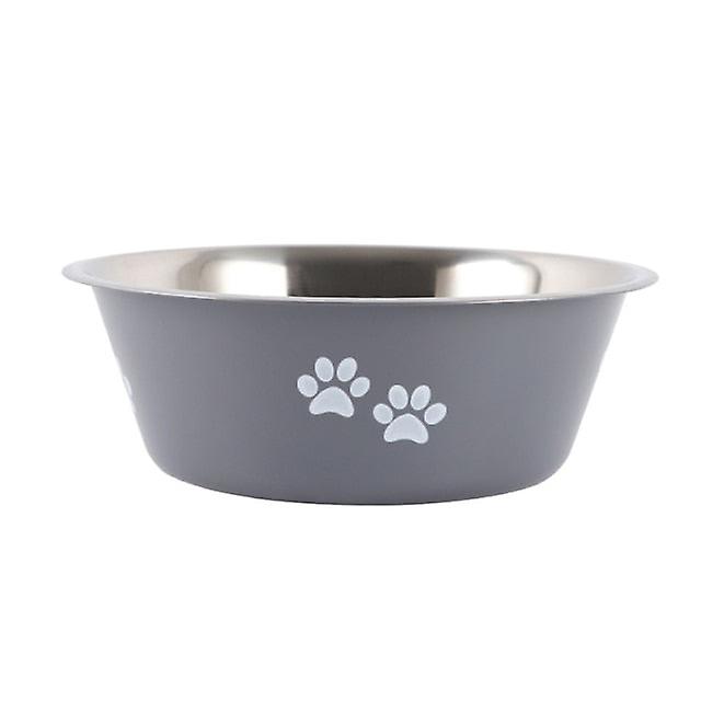 Stainless steel cute paws dog bowl