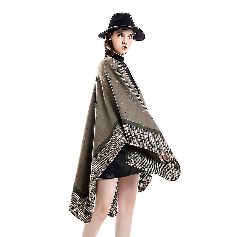 Women's Vintage Open Front Poncho Cape Shawl Winter Wraps