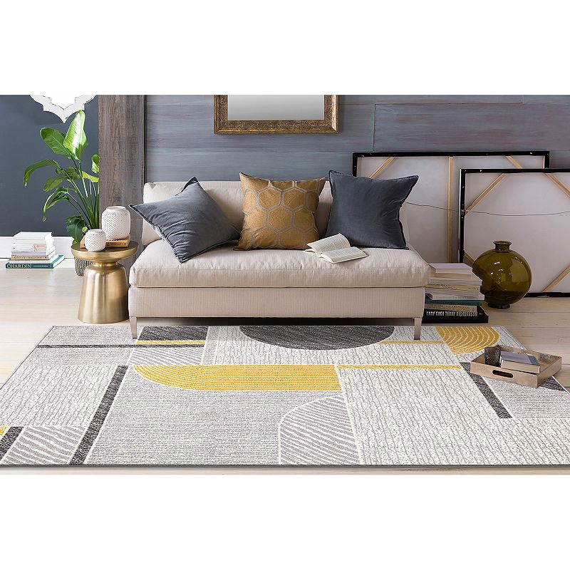 World Rug Gallery Sleek Modern Geometric Area Rug