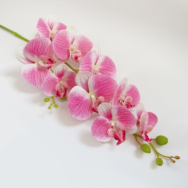 Set of 2 Natural Touch Artificial Phalaenopsis Orchid Flower Stem Tropical Spray 38.5in