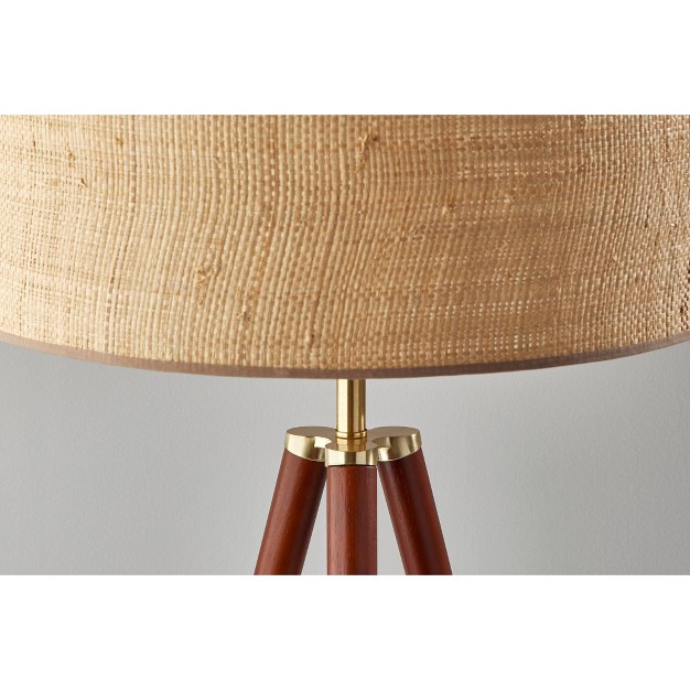 Jackson Floor Lamp Walnut Wood Adesso