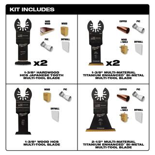 MW Oscillating Multi-Tool Blade Starter Kit with 3-12 in. Triangle Sandpaper Variety Pack (31-Piece) 49-10-9112-49-25-2025