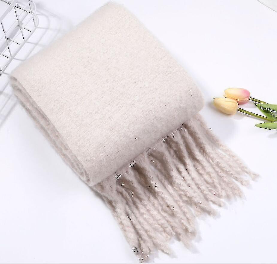 Winter Scarf Women Cashmere Warm Pashmina Solid Foulard Female Scarve