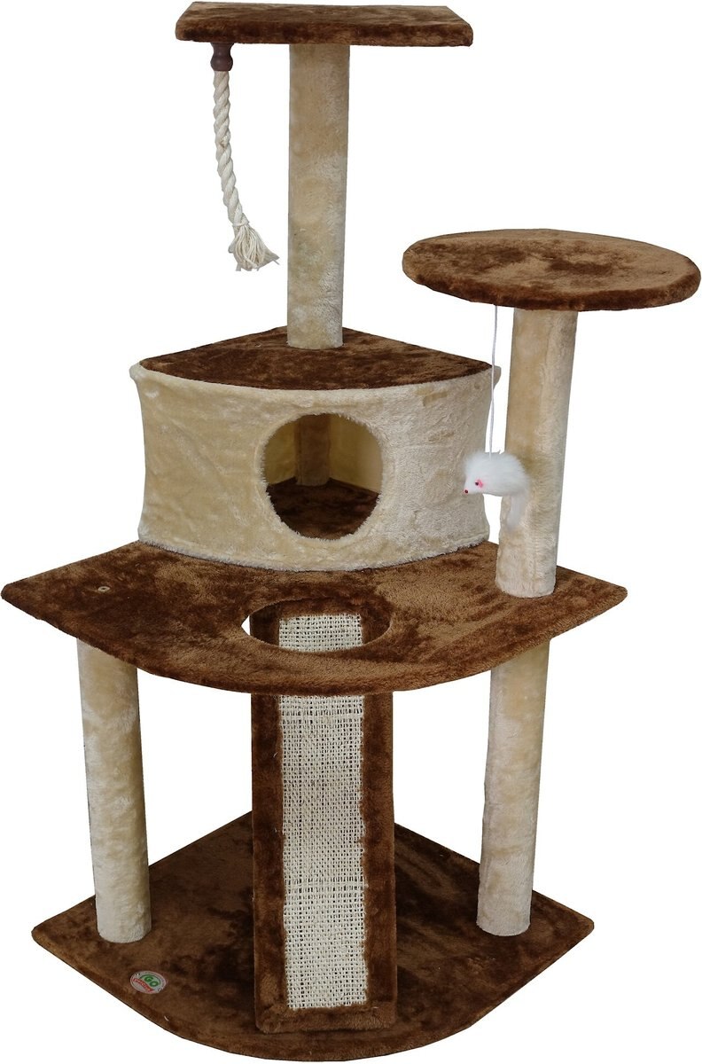 Go Pet Club 47-in Faux Fur Cat Tree and Condo