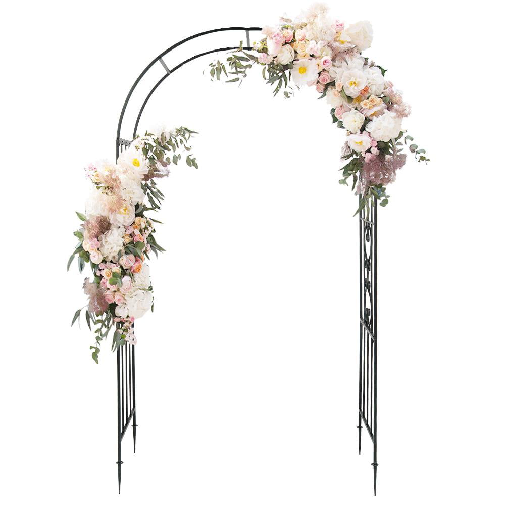 Zimtown Metal Garden Trellis Arch 7.2 Ft Garden Arbor for Climbing Plant Outdoor Wedding