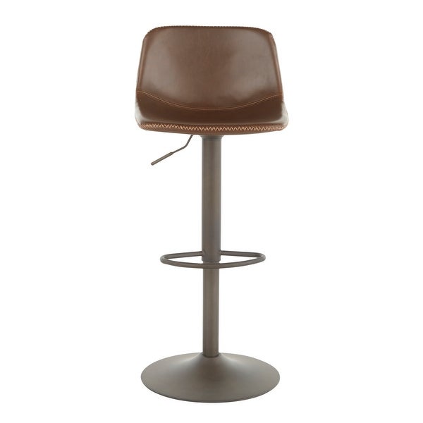 Carbon Loft Richard Adjustable Faux Leather Bar Stool - Set of 2