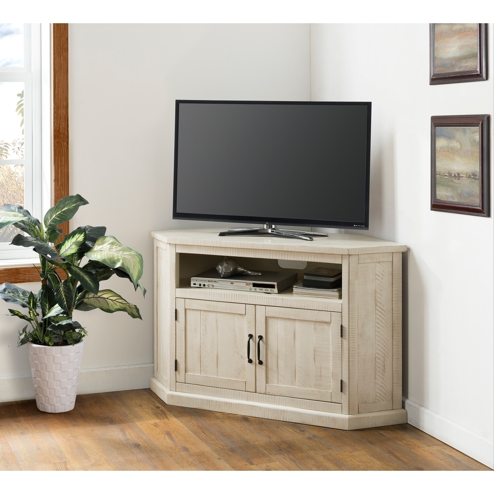 The Gray Barn Danebury Rustic 50 inch Solid Wood Corner TV Stand