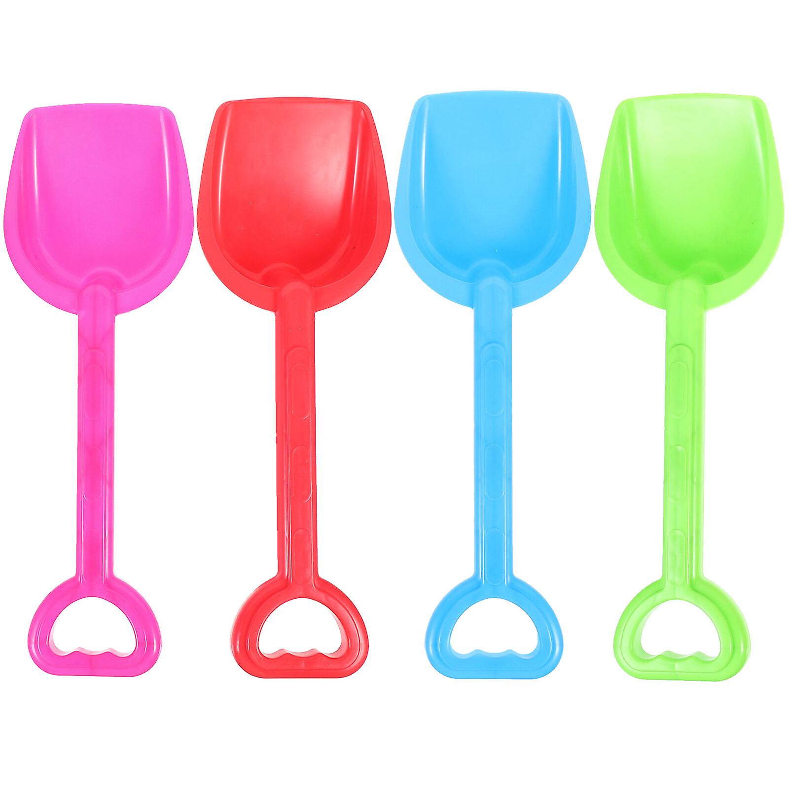 4pcs Colorful Simulation Shovels Toys Portable Miniature Shovels Beach Game Sand Digging Shovels Toys