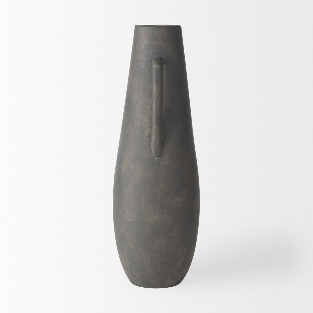 Kilian Brown And Gray Ceramic Double Ear Vase (17\