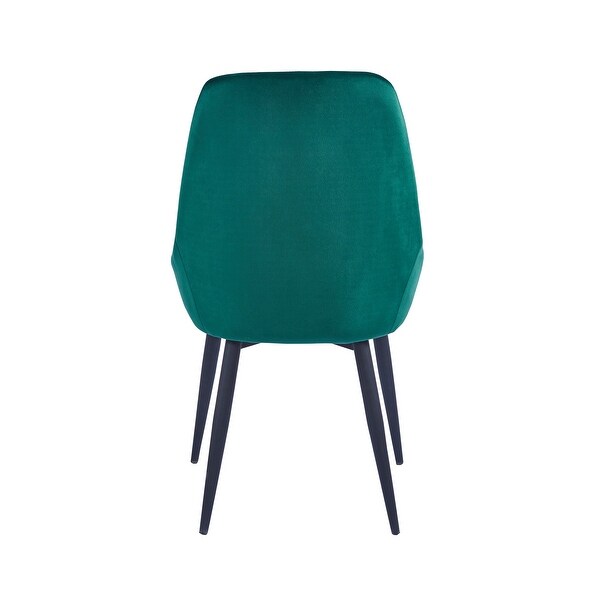 Porthos Home Fern Dining Chairs Set of 2， Velvet Upholstery， Steel Legs