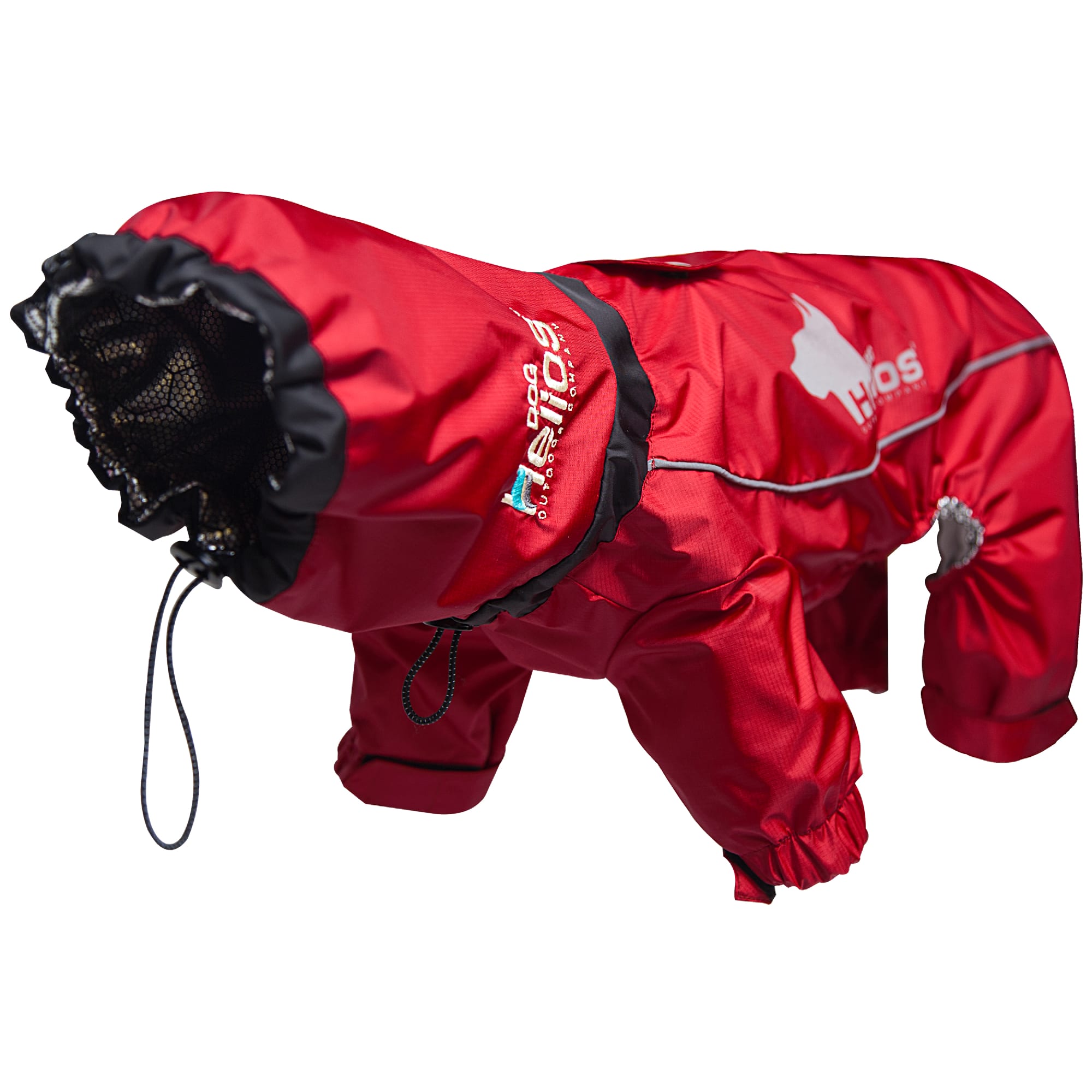 Dog Helios Red Weather-King Ultimate Windproof Full Bodied Pet Jacket， X-Small