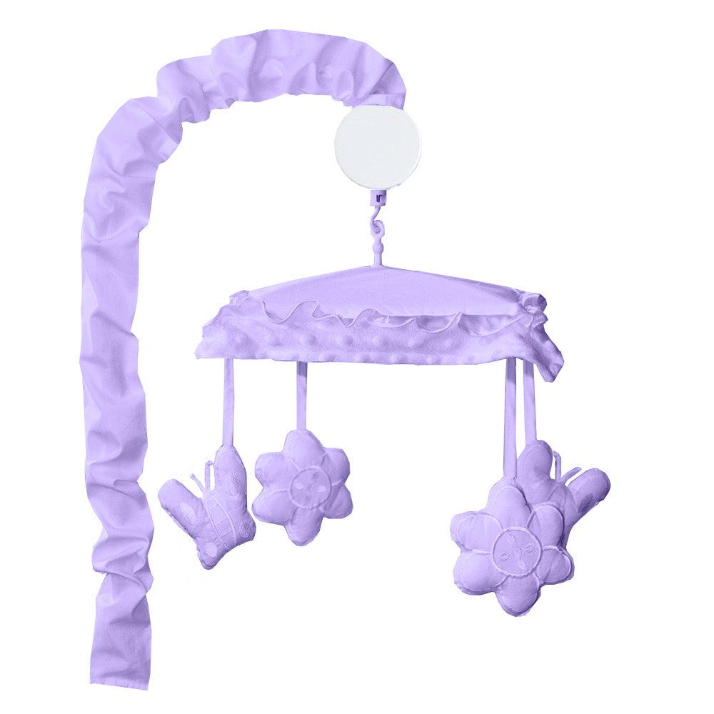 BabyFad Minky Ultra Purple 9 Piece Crib Bedding Set