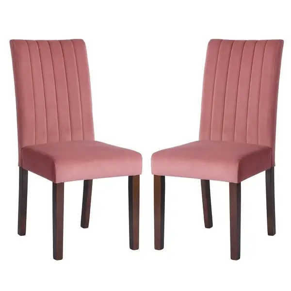 Upholstered Dining Chairs Set of 2 Modern Side Chair Accent Chair for Living Room, Dining Room - rose