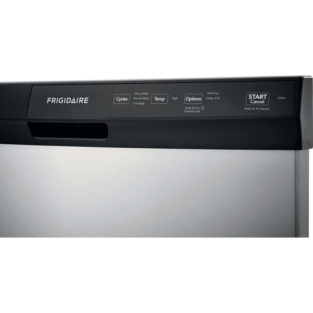 Frigidaire 24 In. in. Front Control Built-In Tall Tub Dishwasher in Stainless Steel with 3-Cycles 55 dBA FFCD2413US