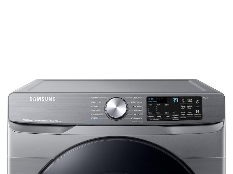 Samsung DVE45B6300P 7.5 Cu. Ft. Smart Electric Dryer With Steam Sanitize+ In Platinum