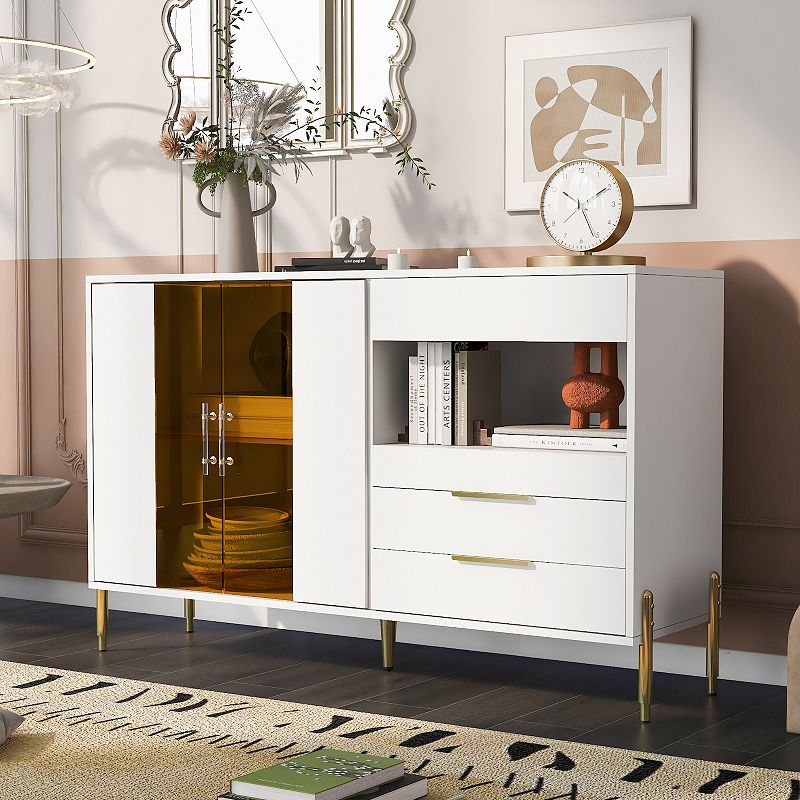 Merax Light Luxury Modern Storage Cabinets