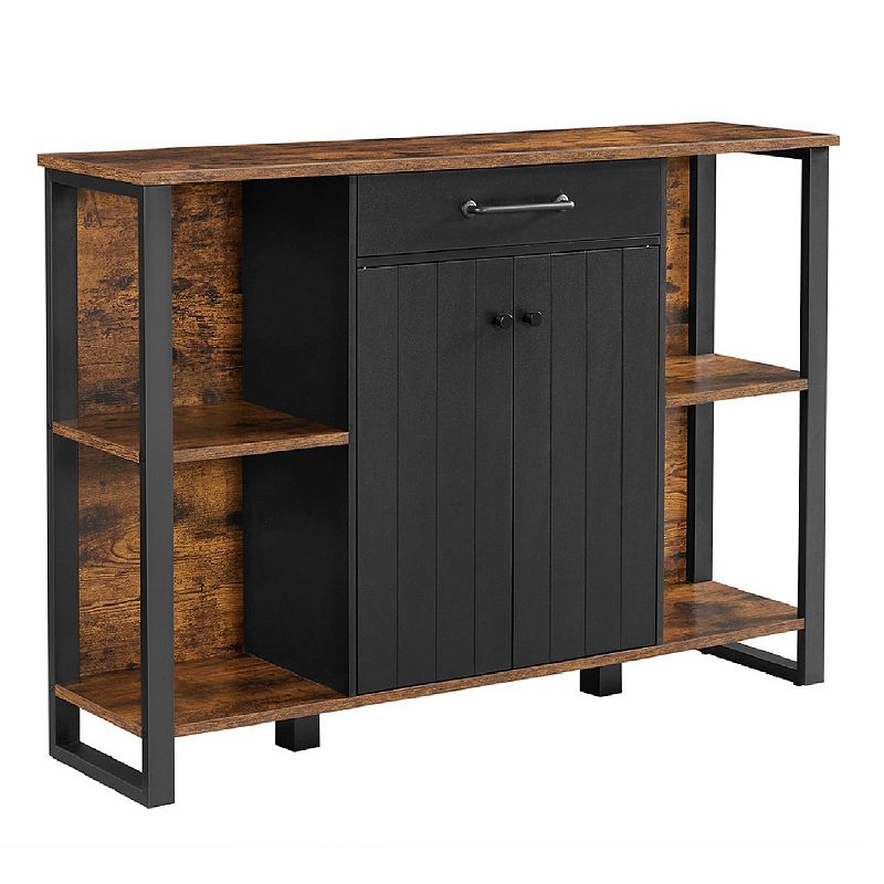 Sideboard For Living Room， Storage Organizer With Drawer， Shelves， Door， Steel Frame