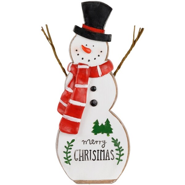 Wooden Snowman Merry Christmas Decoration