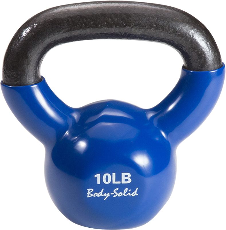 Body-Solid 10 lb Vinyl Dipped Blue Kettlebell