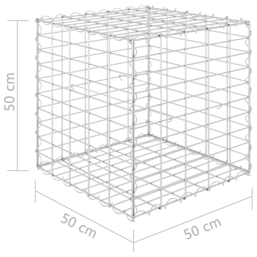 Gabion Cube Raised Bed Steel Wire 50x50x50 Cm No.355914