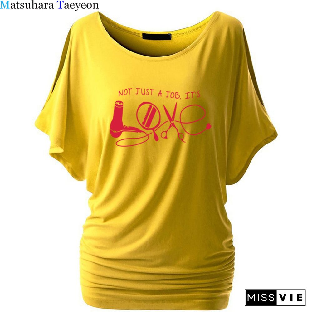 Hairdresser T Shirt High Quality Cotton Women T Shirts Humorous Top Tops Casual T-shirt Batwing SleevedTshirt Clothing