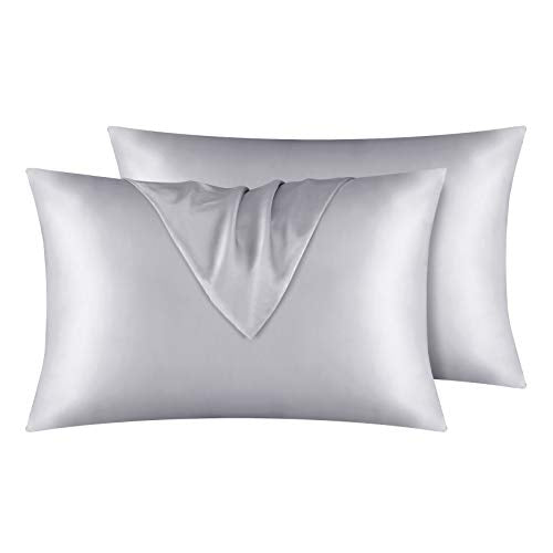 Satin Pillowcase for Hair and Skin, 2 pcs Silky Pillowcases with Envelop Closure