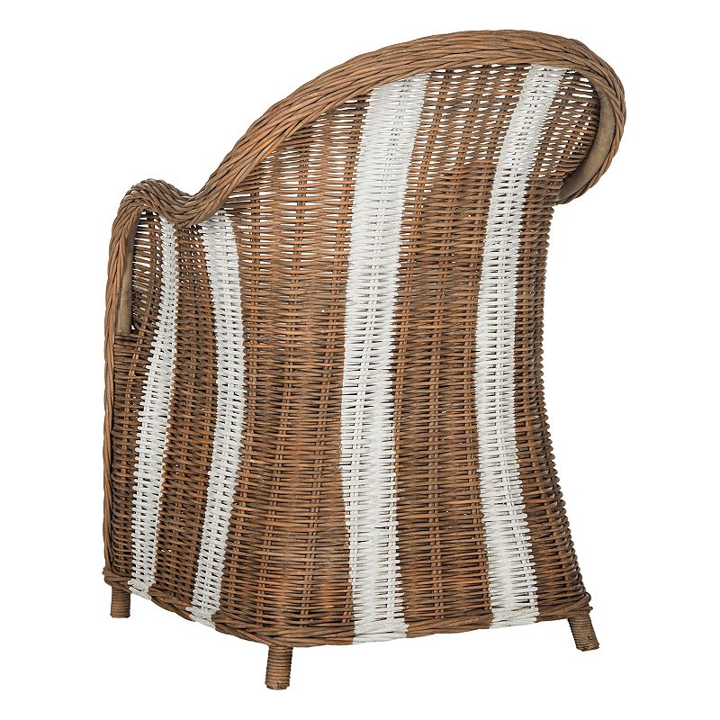 Safavieh Hemi Striped Wicker Club Chair