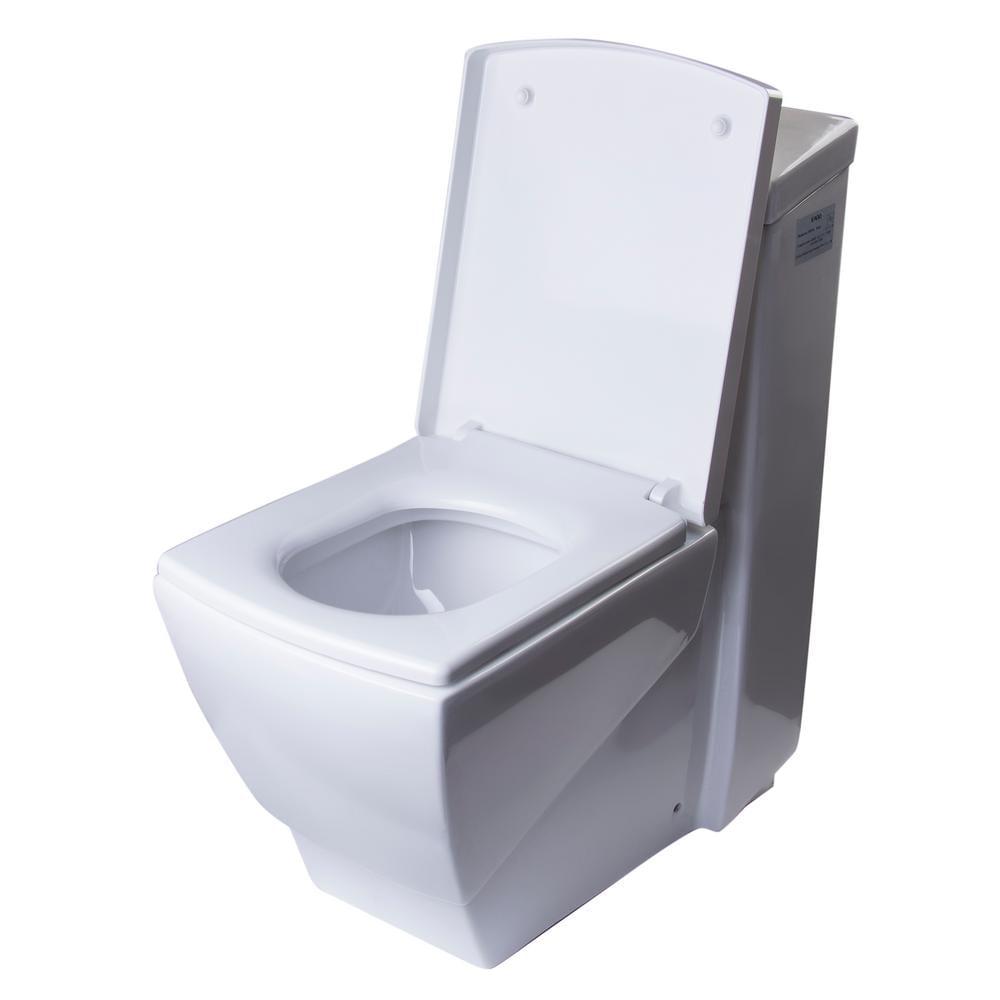 EAGO Elongated Closed Front Toilet Seat in White