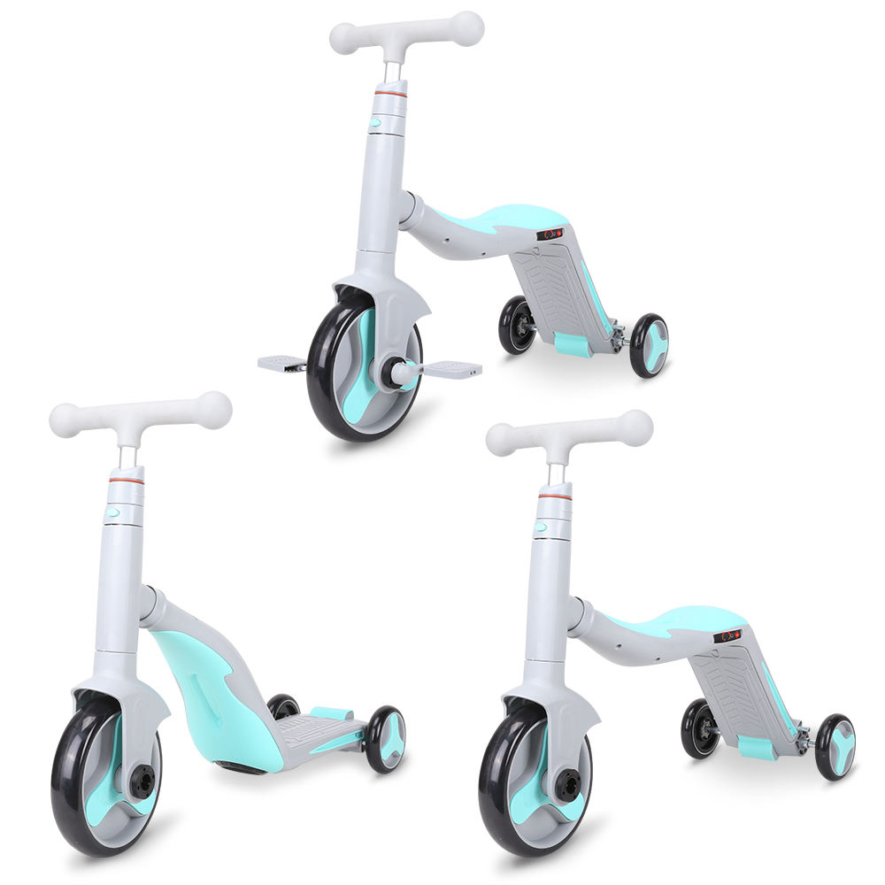 2021 new 3 wheels mini child kick scooter 3 in 1 ride a bike with music speaker seat