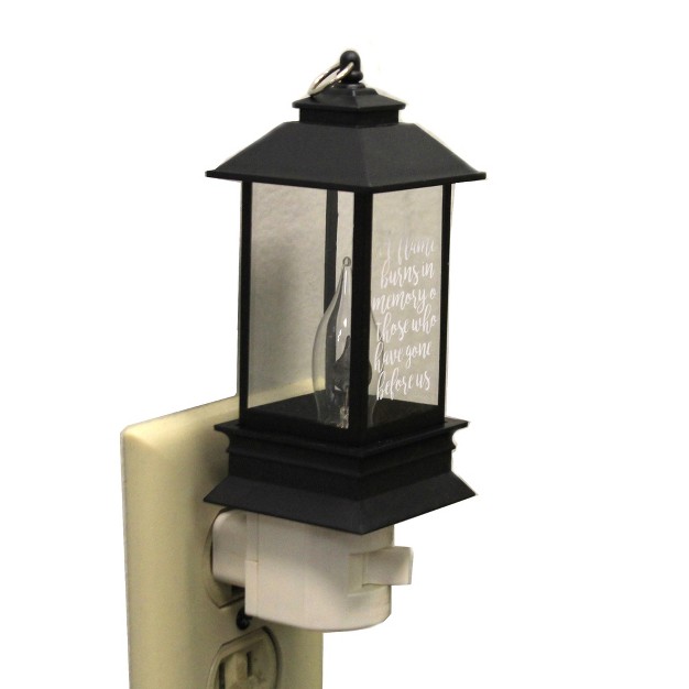 Christmas Memorial Lantern Night Light One Nightlight 6 0 Inches Bereavement Electric 160216 Plastic Black