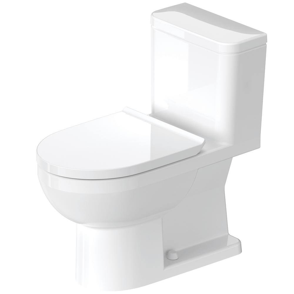 Duravit No.1 1-Piece 1.28 GPF Single Flush Elongated Toilet in White (Seat Not Included) 21950100U3