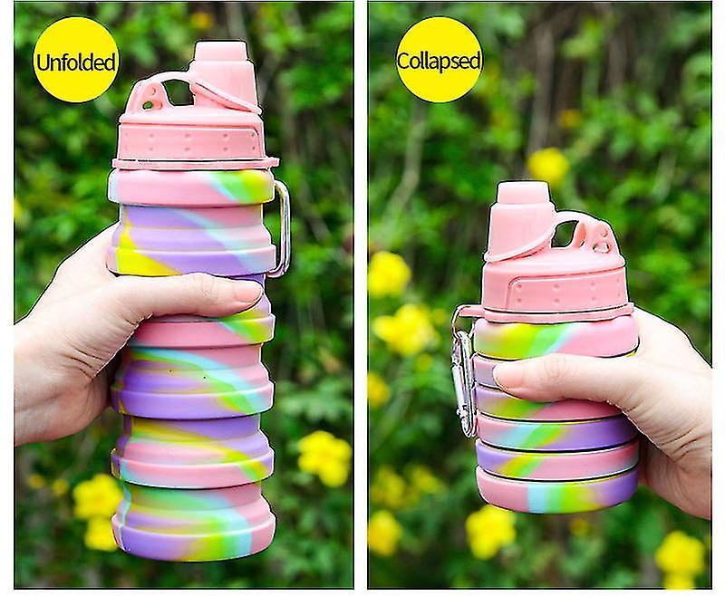 Kids Water Bottles Rainbow 500ml Children Water Bottle Girls Water Bottle Leakproof Children Drinking Bottle