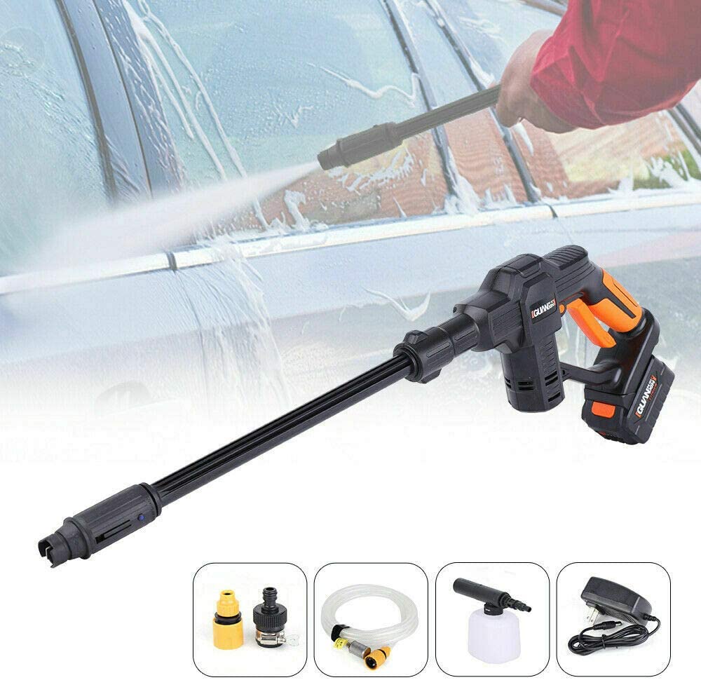 Anqidi 20V Portable Handheld Cleaning Machine Cordless Electric Car Cleaner Water Spray Cleaning Gun Hose Washer Set