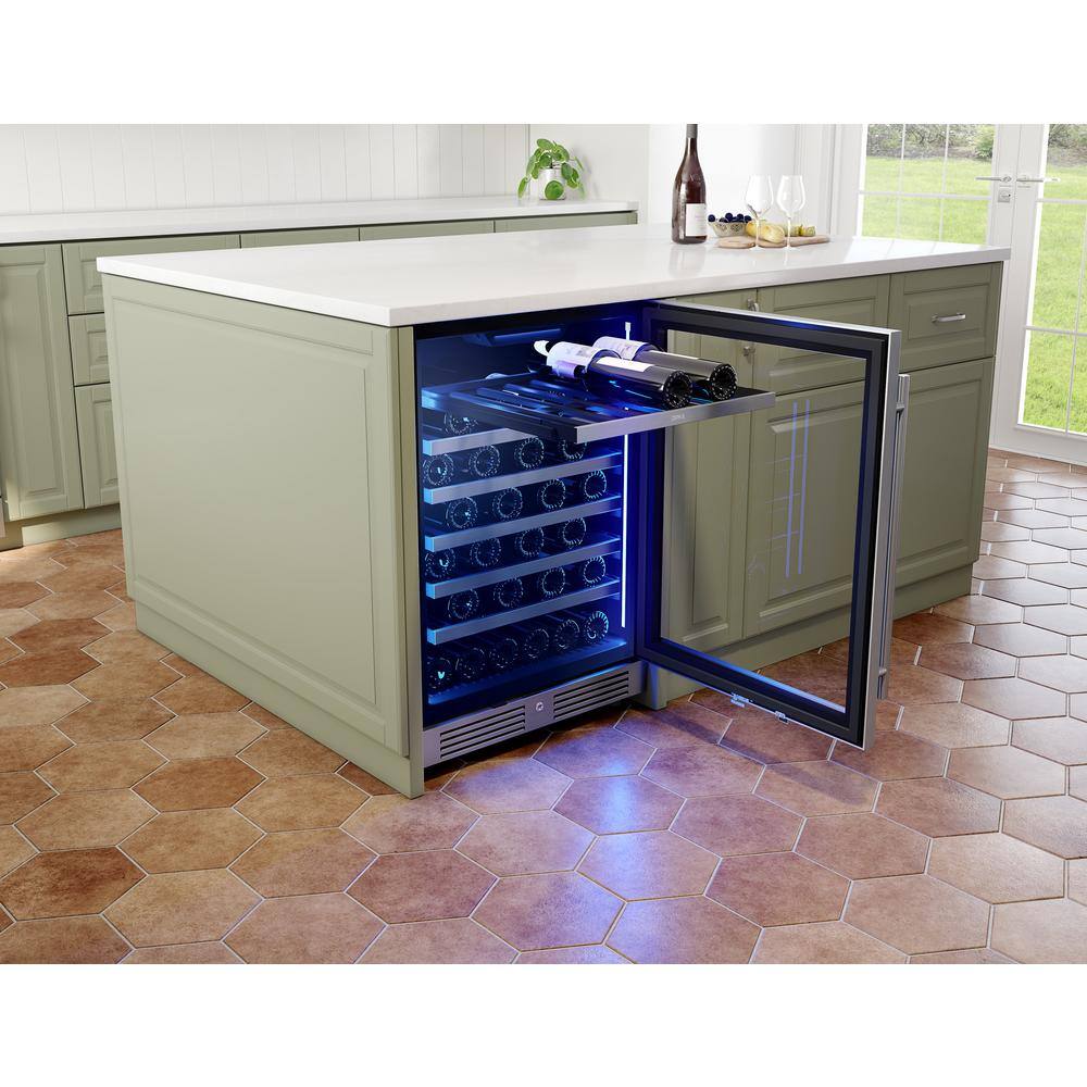 Zephyr Presrv 24 in. 53-Bottle Single Zone Wine Cooler PRW24C01CG