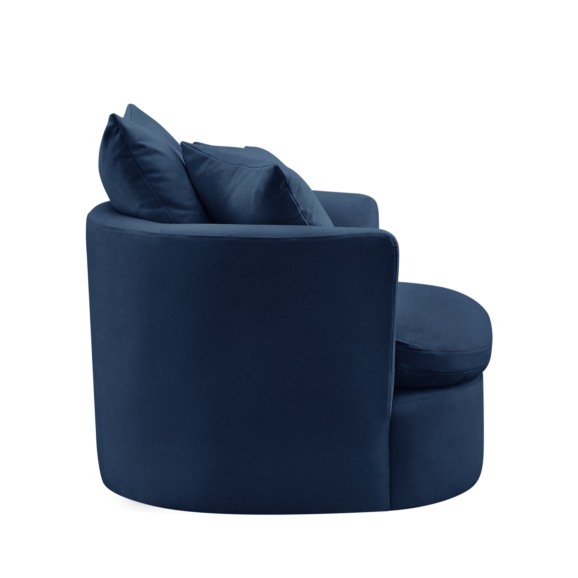 Shabby Chic Saniyah Navy Linen 360 Swivel Accent Chair